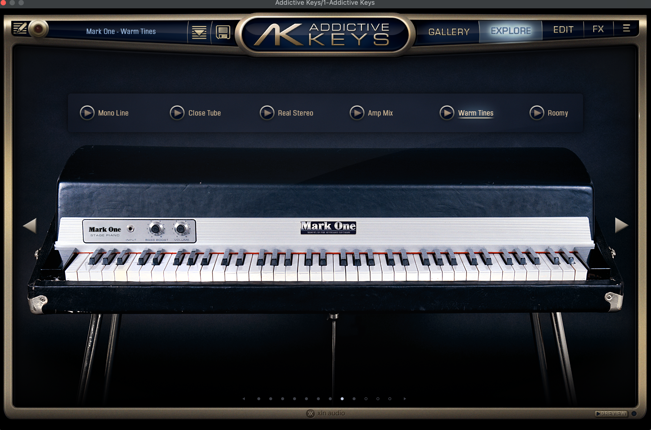 Addictive Keys Mark One main interface — Embark Sounds